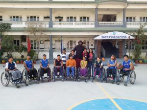 NBA Star with Wheelchair Team